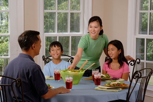 family at dinner