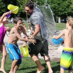 the child with having fun